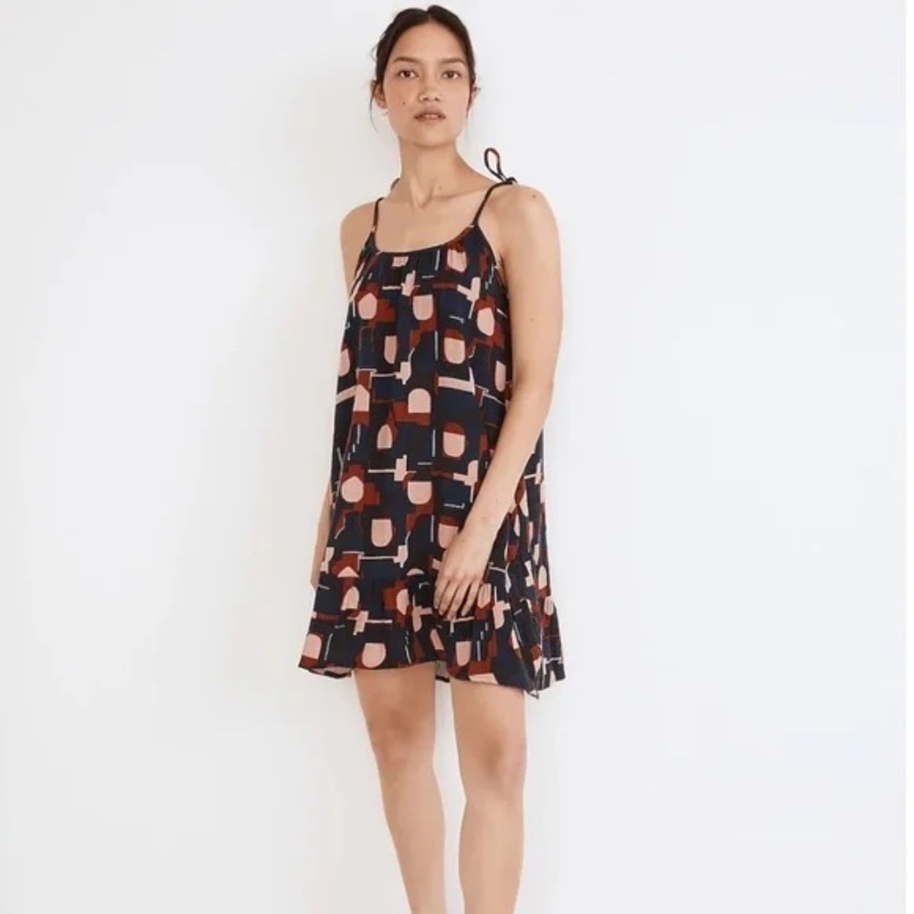 NWT Madewell Lightestspun Tie-Strap Ruffle-Hem Cover-Up Dress - M